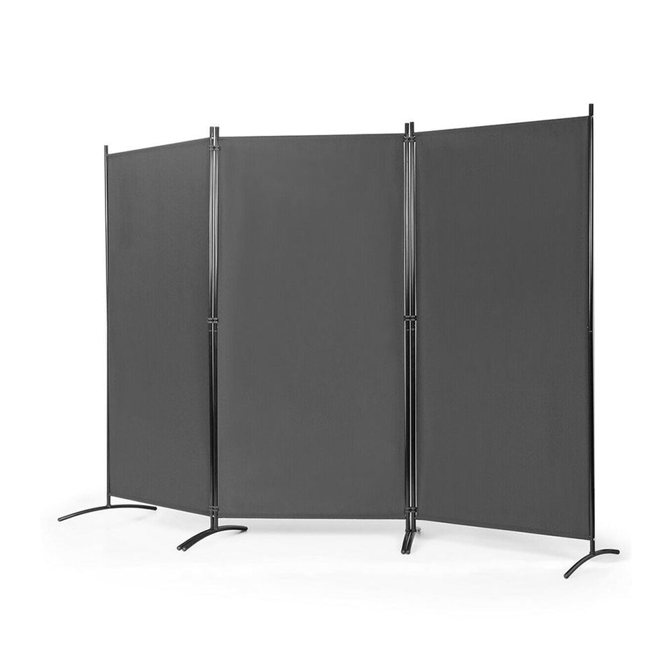 Mobile room divider 260x180cm, grey-0