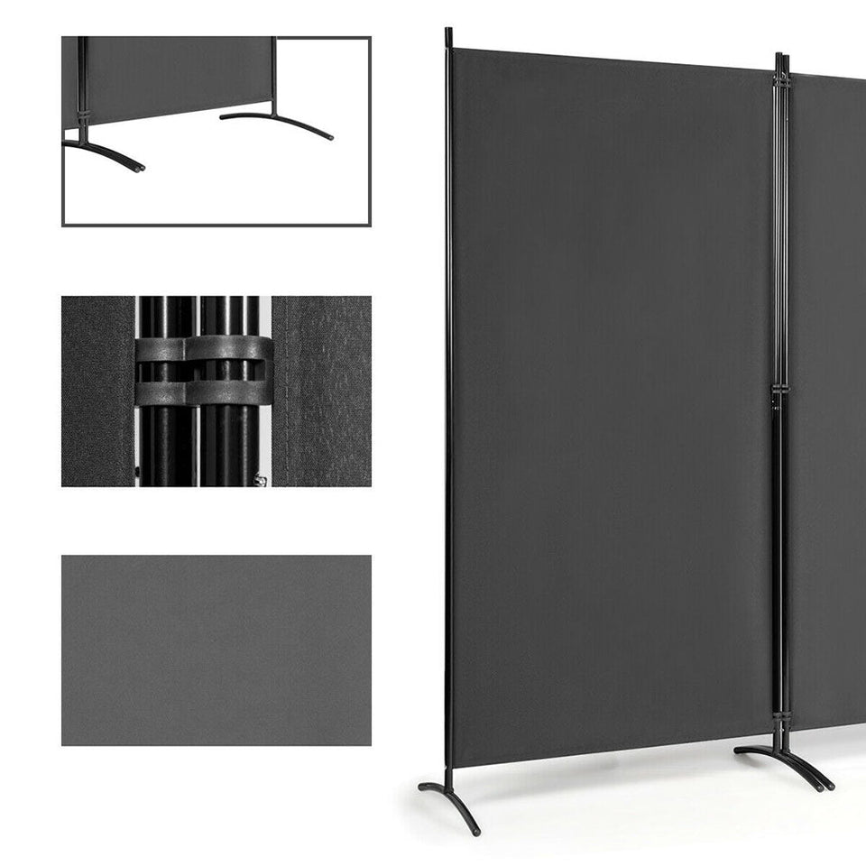 Mobile room divider 260x180cm, grey-2