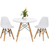 4 modern dining chairs with table, 3 colors - white-2