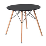 4 modern dining chairs with table, 3 colors - black-1