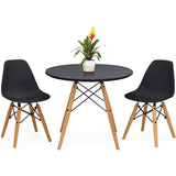 4 modern dining chairs with table, 3 colors - black-2