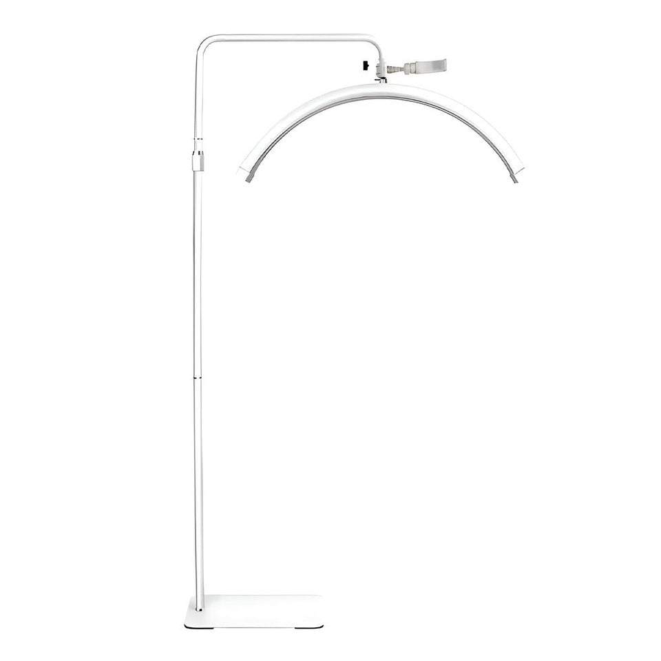 Moon, félhold alakú kozmetikai állólámpa, fehér-0