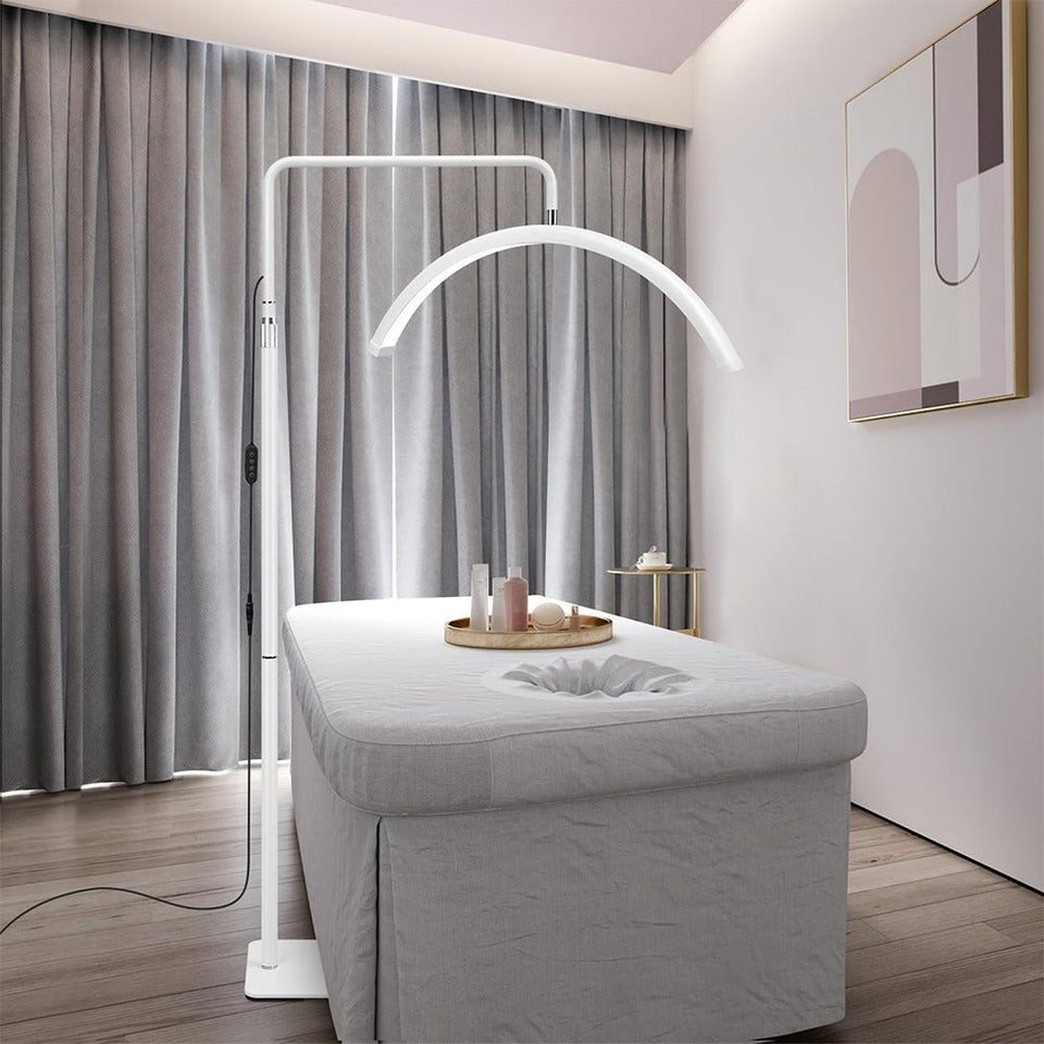 Moon, félhold alakú kozmetikai állólámpa, fehér-4