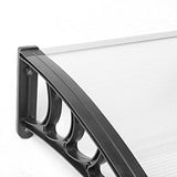 Műanyag előtető több méretben és színben-300x90 cm-fekete-1