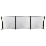 Műanyag előtető több méretben és színben-300x90 cm-fekete-2