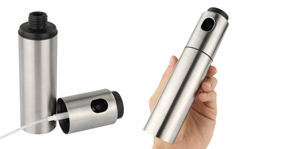 Oil spray in a stainless steel bottle-2