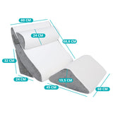 Ortopédiai kialakítású hát-, nyak- és lábtámasz szett, 4 részes-4