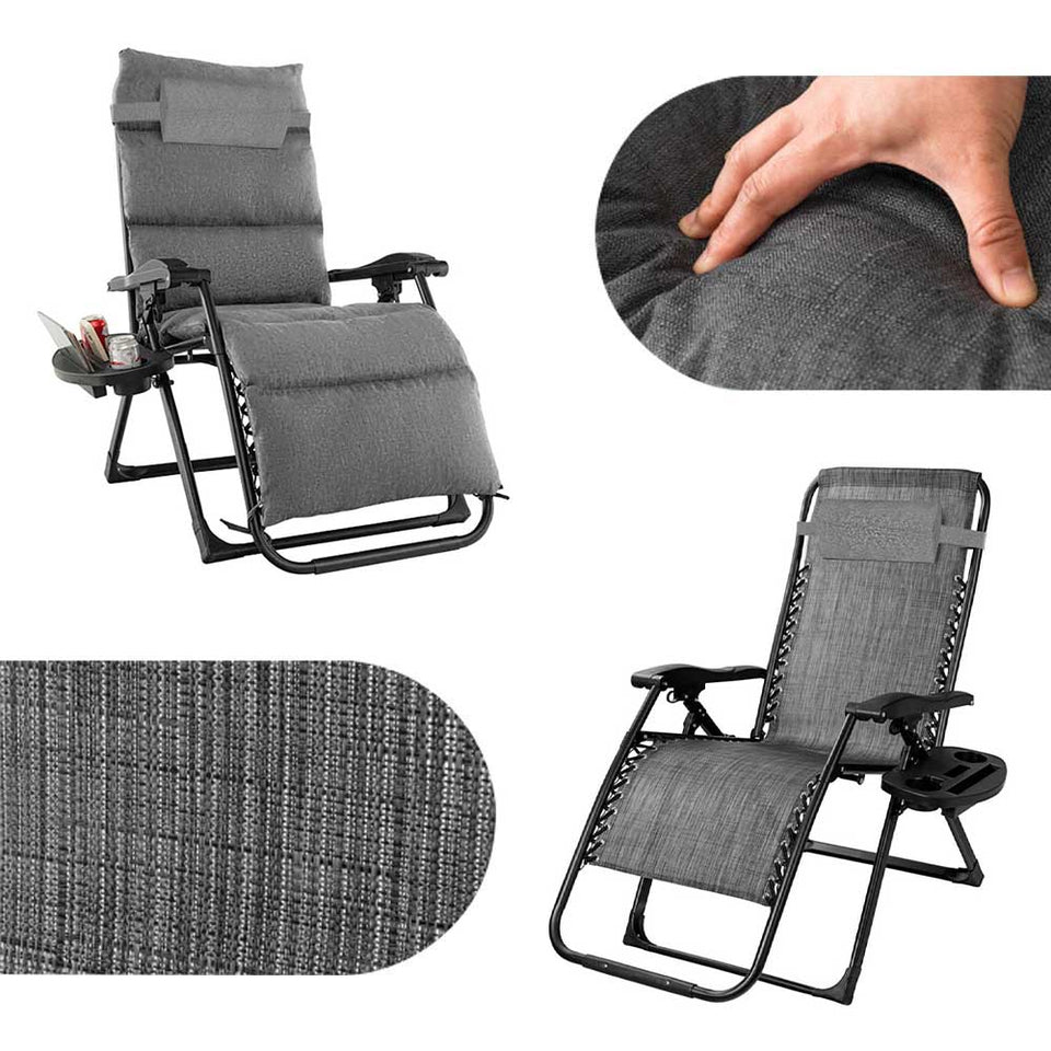 Párnázott zéró gravitáció szék, több színben-szürke-4