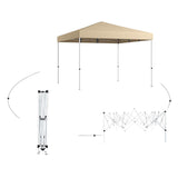 Pavilon hátfallal, zsebekkel 3x3x2,8 m, bézs-2