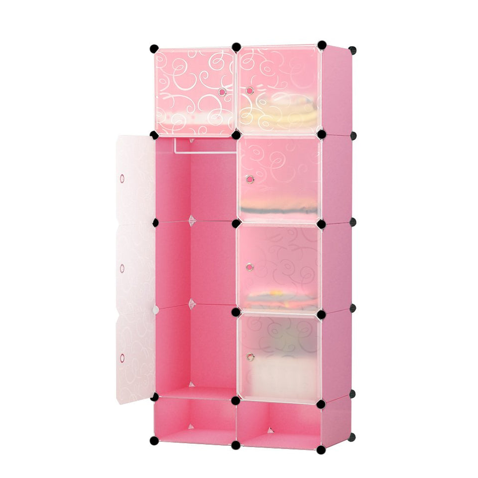 Plastic cabinet with batteries - pink-0