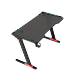Professional gamer table with carbon fiber coating and LED lighting-1