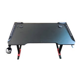 Professional gamer table with carbon fiber coating and LED lighting-2