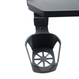 Professional gamer table with carbon fiber coating and LED lighting-4