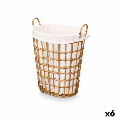 Basket Kipit Natural Polyester Cloth polypropylene Iron Plastic 50 % cotton (6 Units)-0