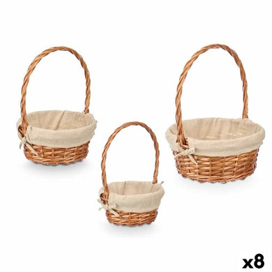 Basket set Kipit Natural Polyester Cotton wicker 3 Pieces (8 Units)-0