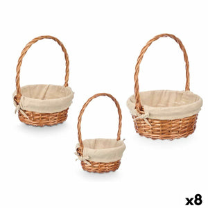 Basket set Kipit Natural Polyester Cotton wicker 3 Pieces (8 Units)-0