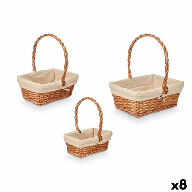 Basket set Kipit Natural Polyester Cotton wicker 3 Pieces (8 Units)-0