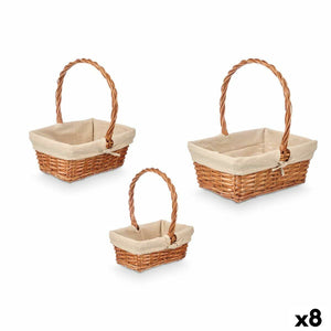 Basket set Kipit Natural Polyester Cotton wicker 3 Pieces (8 Units)-0