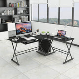 L-shaped desk-black-2