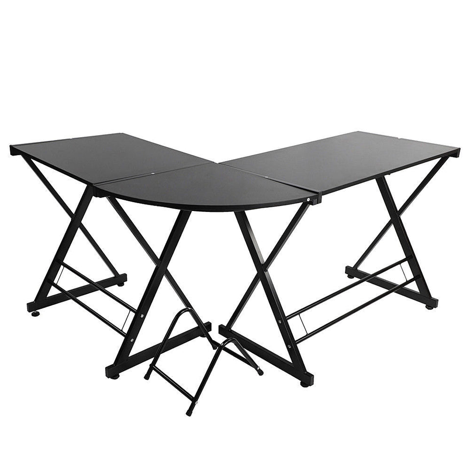 L-shaped desk-black-3