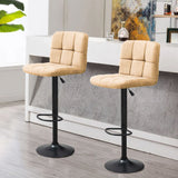 Szövet borítású bárszék, 2 db, bézs-4