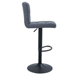 Szövet borítású bárszék 2db, sötétszürke-2