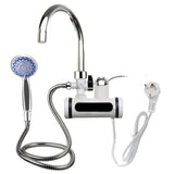 Water heater faucet with LCD display in 3 types - wall, horizontal connection, with shower head-0