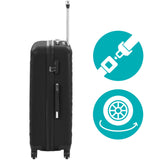 Utazóbőrönd szett kozmetikai táskával, több színben-fekete-4