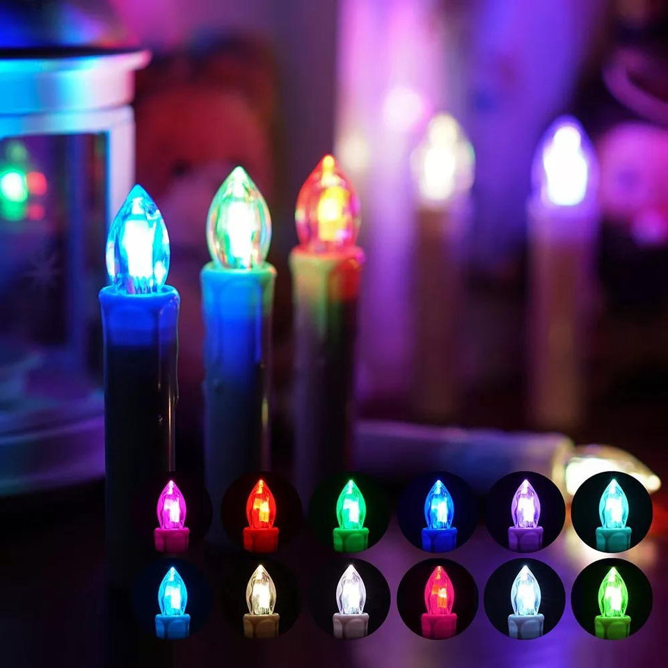 Wireless candle set, 30 pcs., with remote control, in several colors-2