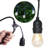 Waterproof decor burner line, with 15 E27 LED lamps, 14.6 m, warm white-0