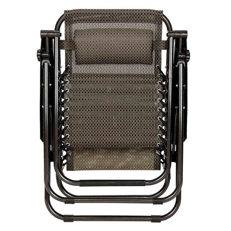 Zéró gravitáció kerti szék ajándék pohártartóval, 2 db-szürke-3